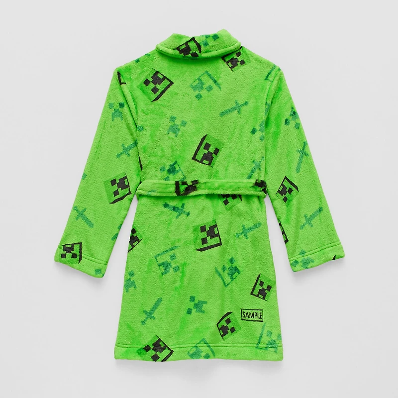 Boys Plush Long Sleeve Mid Length Robe