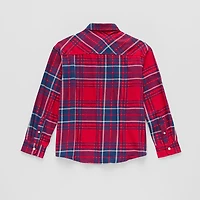 Thereabouts Little & Big Kid Boys Long Sleeve Regular Fit Flannel Shirt
