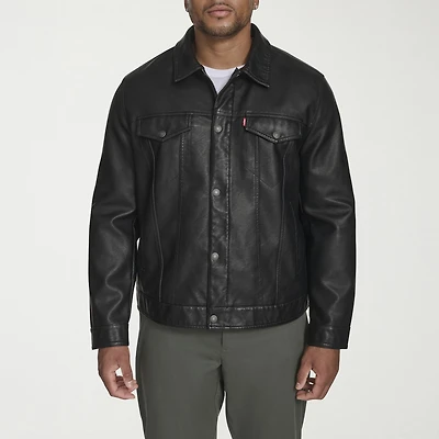 Levi's® Mens Faux Leather Midweight Trucker Jacket