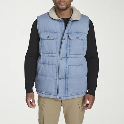 Levi's® Mens Denim Midweight Big and Tall Quilted Vest