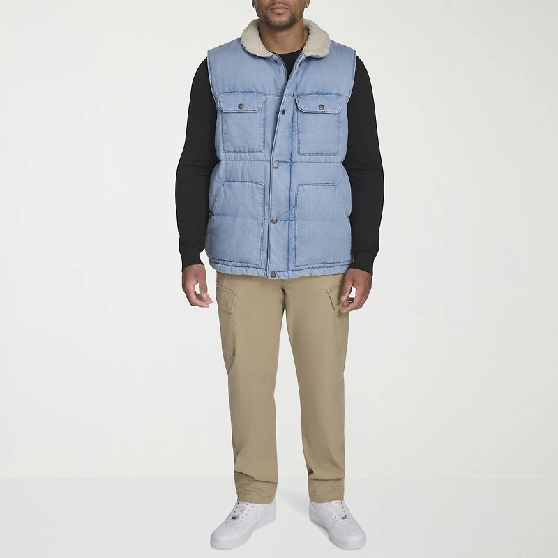 Levi's® Mens Denim Midweight Big and Tall Quilted Vest