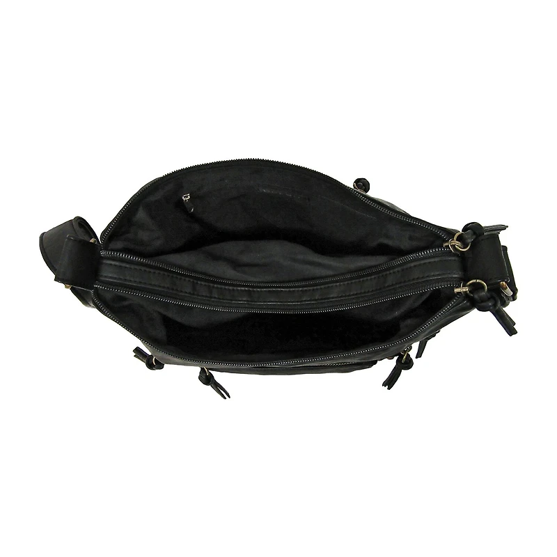 Bueno of California Elephant Large Washed Hobo Crossbody Bag