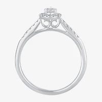 Womens 1/3 CT. T.W. Natural White Diamond 10K Gold Pear Engagement Ring