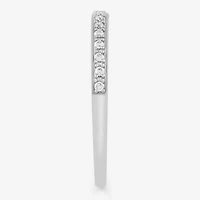 Womens Natural White Diamond 10K Gold Wedding Band
