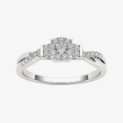 1/4 CT.T.W. Natural Diamond 10K White Gold Engagement Ring