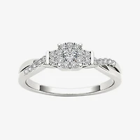 1/4 CT.T.W. Natural Diamond 10K White Gold Engagement Ring