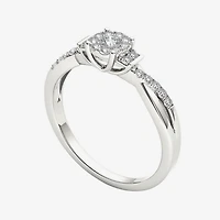 1/4 CT.T.W. Natural Diamond 10K White Gold Engagement Ring