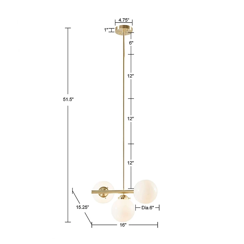 INK+IVY Aurelia 3-Light Chandelier