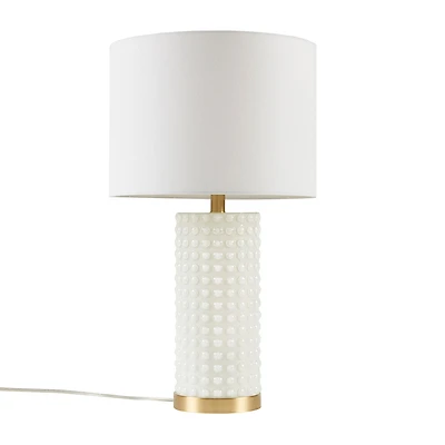 INK+IVY Grace Textured Dot Glass Table Lamp