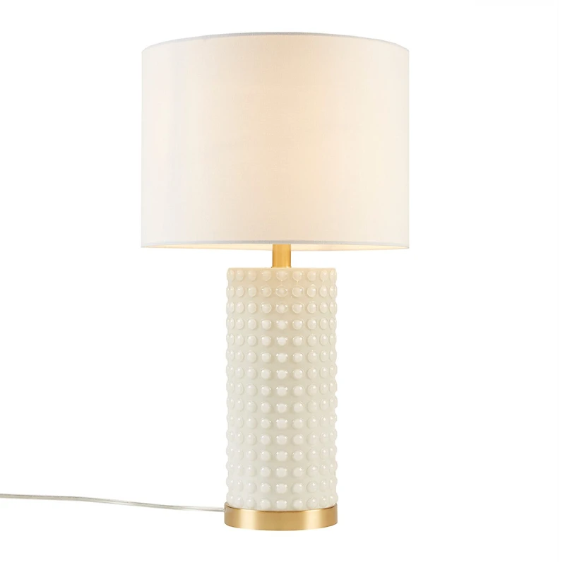 INK+IVY Grace Textured Dot Glass Table Lamp