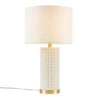 INK+IVY Grace Textured Dot Glass Table Lamp