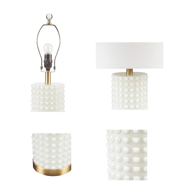 INK+IVY Grace Textured Dot Glass Table Lamp