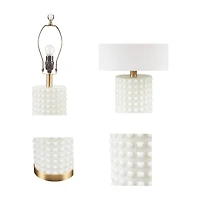 INK+IVY Grace Textured Dot Glass Table Lamp
