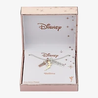 Disney Classics Charm Womens Cubic Zirconia Pure Silver Over Brass 16 Inch Pendant Necklace