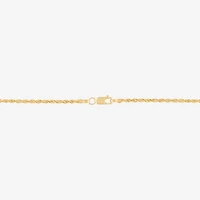 Womens 10K Gold Inch Rope Chain Necklace
