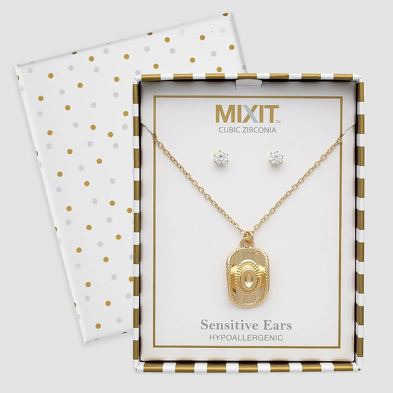 Mixit Womens Cubic Zirconia 2-pc. Jewelry Set