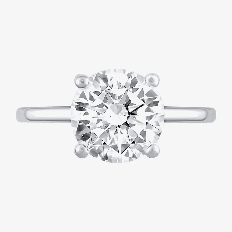 (G / Si2) Womens 3 1/3 Ct. T.W. Lab Grown White Diamond 14K Gold Round Solitaire Bridal Set