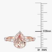Yes, Please! Womens Lab Created Pink Sapphire 14K Rose Gold Over Silver Sterling Silver Cocktail Ring