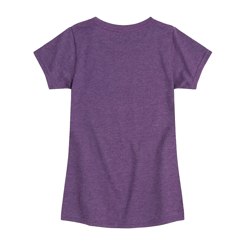 Big Kid Girls Crew Neck Short Sleeve Inside Out T-Shirt