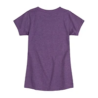 Big Kid Girls Crew Neck Short Sleeve Inside Out T-Shirt