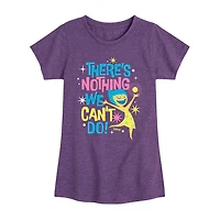 Big Kid Girls Crew Neck Short Sleeve Inside Out T-Shirt