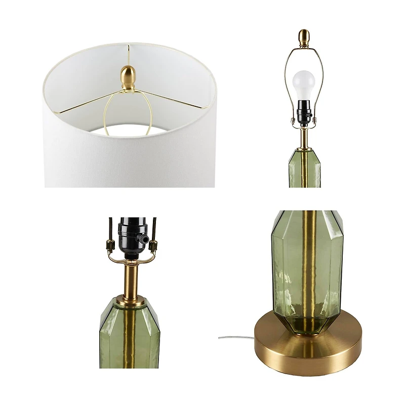 510 Design 26.5" Zirconia Faceted Glass Table Lamp