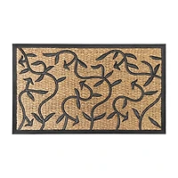 Achim Flora Natural Coir 18"X30" Doormat