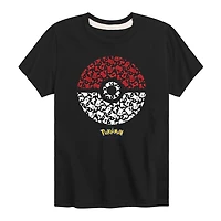 Pikachu Pokeball Little & Big Kid Boys Crew Neck Short Sleeve Regular Fit Pokemon Graphic T-Shirt