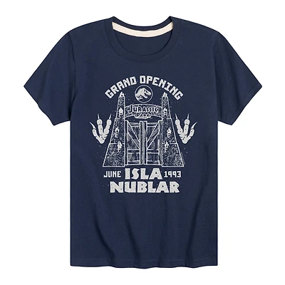 Dinosaur Park Grand Opening Little & Big Kid Boys Crew Neck Short Sleeve Regular Fit Jurassic World Graphic T-Shirt
