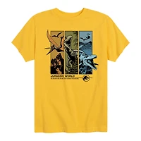 Dinosaur Adventure Little & Big Kid Boys Crew Neck Short Sleeve Regular Fit Jurassic World Graphic T-Shirt