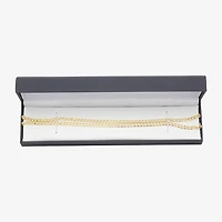Made Italy Unisex Adult 10K Gold 24 Inch Curb Chain Necklace