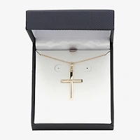 Mens 14K Gold Cross 22 Inch Pendant Necklace