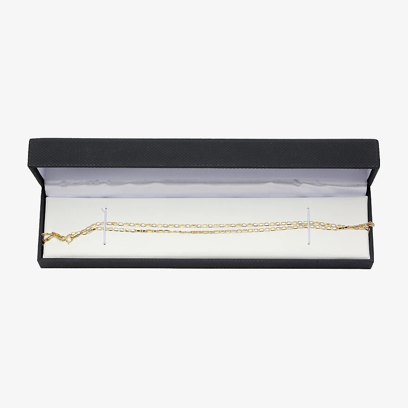 Unisex Adult 14K Two Tone Gold 20 Inch Valentino Chain Necklace