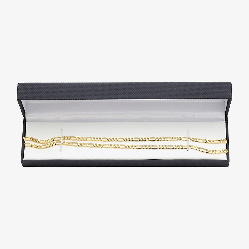 Made in Italy Unisex Adult 10K Gold 20 Inch Figaro Chain Necklace