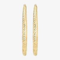 14K Yellow Gold Diamond-Cut 50mm Hoop Earrings