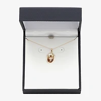 Immaculate Heart Of Mary Womens 14K Gold Oval 18 Inch Pendant Necklace