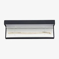 Womens 10K Gold Solid 7.5 Inch Link Bracelet