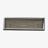 Womens 10K Gold 7.25 Inch Solid Link Heart Chain Bracelet