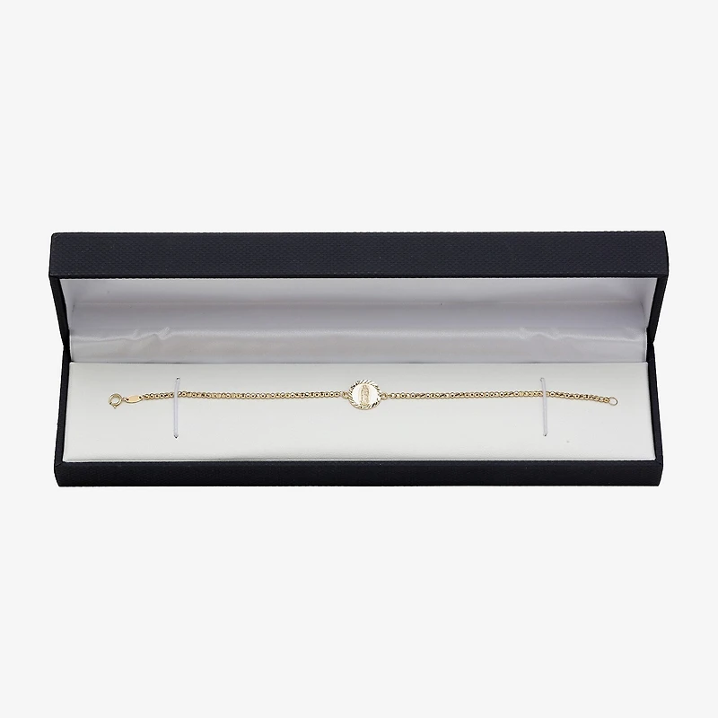 Our Lady Of Guadalupe Womens 14K Gold Charm Bracelet