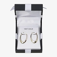 Womens 10K Two Tone Gold 25mm Round Hoop Earrings
