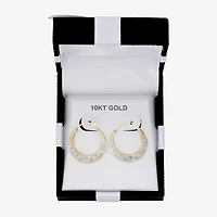 Womens 10K Gold 21mm Hoop Earrings