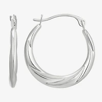 Womens 14K Gold 18mm Round Hoop Earrings