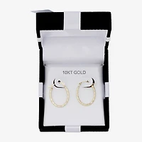 Womens 10K Gold 18mm Round Hoop Earrings