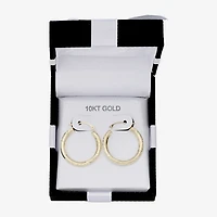 Womens 10K Gold 22mm Round Hoop Earrings