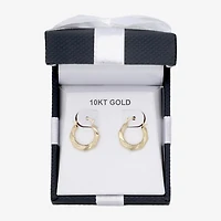 Womens 10K Gold 13mm Round Hoop Earrings