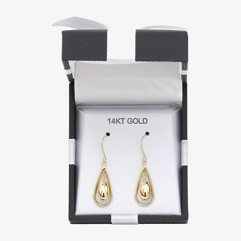 Womens 14K Gold Drop Earrings