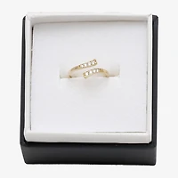 White Cubic Zirconia 10K Gold Adjustable Toe Ring