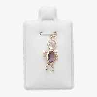 10K Gold February Birthstone Babies Boy Charm