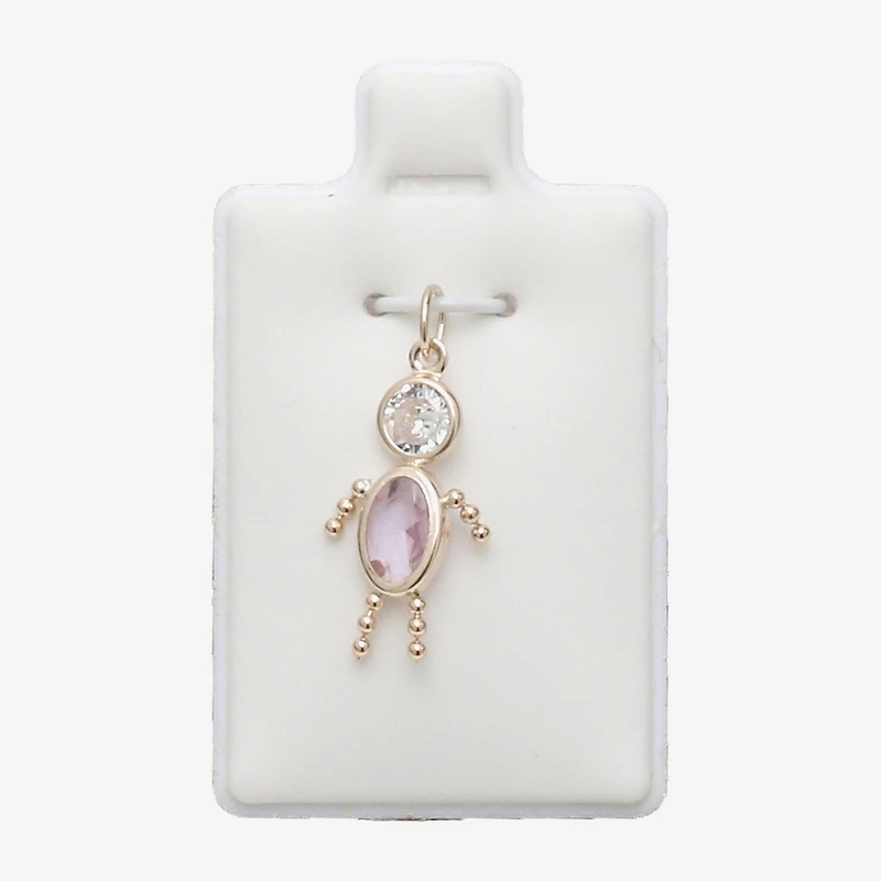 10K Gold June Birthstone Babies Boy Charm