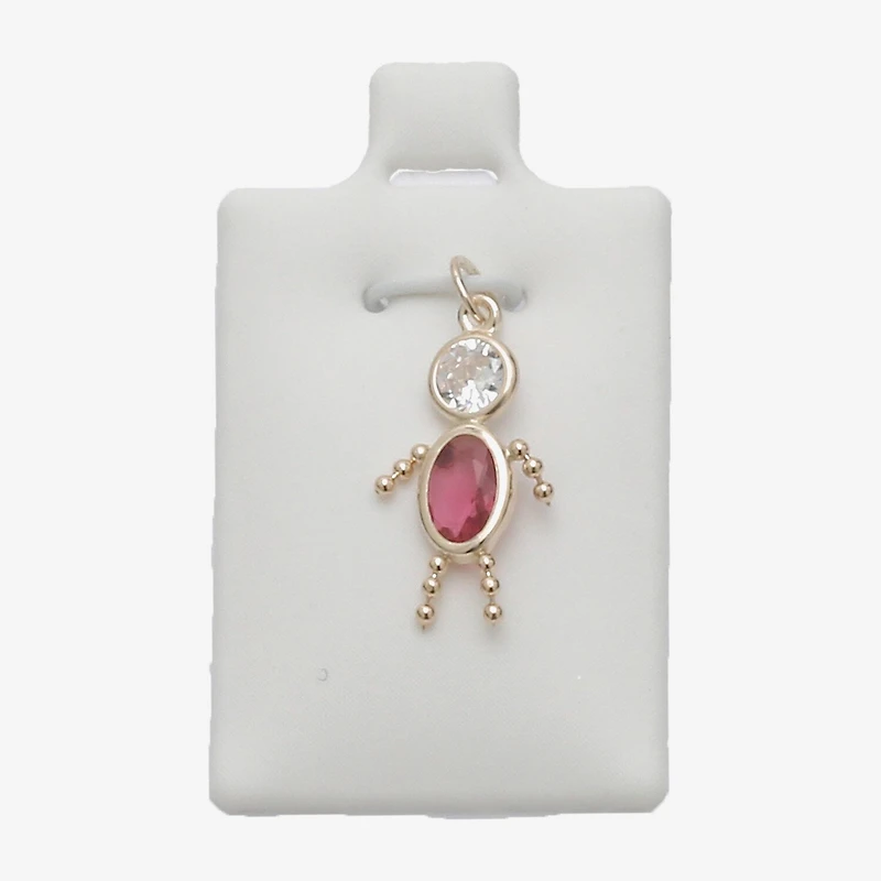 10K Gold October Birthstone Babies Boy Charm